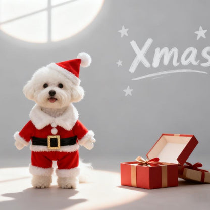 Santajoy- 3D Christmas Santa Pets Costume (Small Dogs & Cats ) – Instant Christmas Magic Outfits
