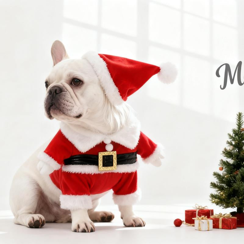 Santajoy- 3D Christmas Santa Pets Costume (Small Dogs & Cats ) – Instant Christmas Magic Outfits