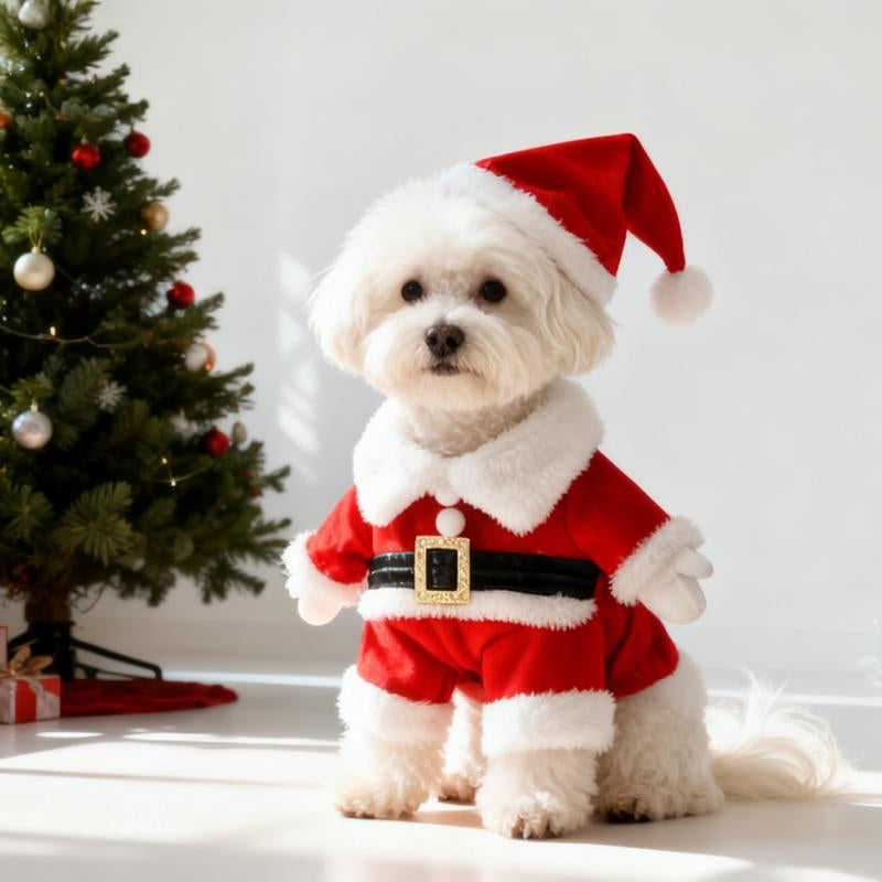 Santajoy- 3D Christmas Santa Pets Costume (Small Dogs & Cats ) – Instant Christmas Magic Outfits